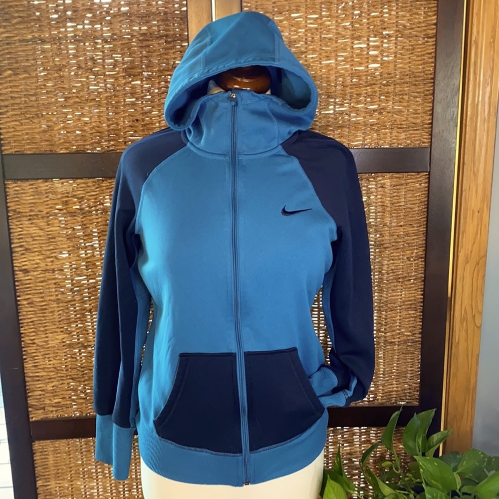 Nike Med blue zip up hoodie